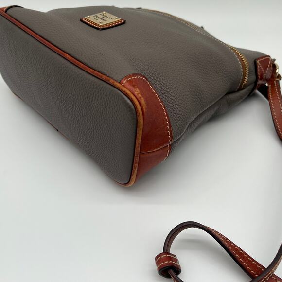 DOONEY & BOURKE Leather Crossbody, Gray & Brown - Picture 8 of 10